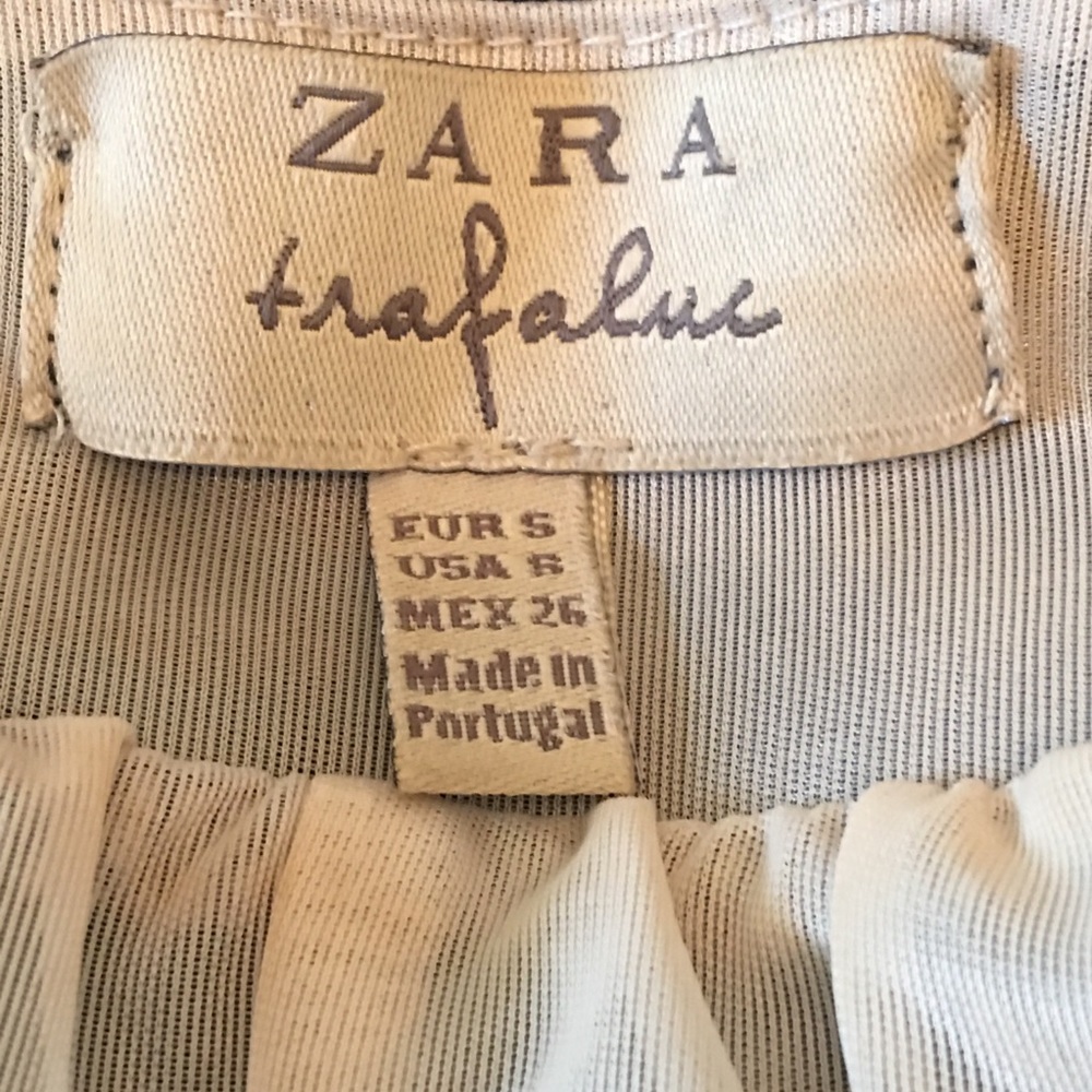 ZARA TRAFALUC Navy Velvety Cheetah Dress - Sz S - Picture 5 of 5